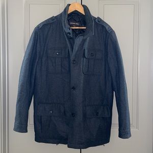 Heavyweight Shacket in Dark Heather Grey